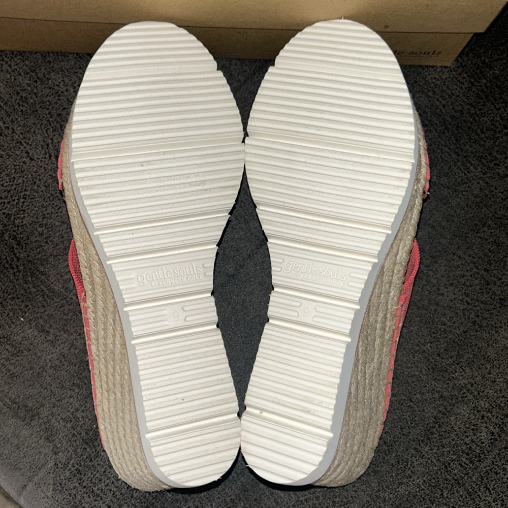 Gentle Souls Pink Espadrille Shoes with Crossover Design - Picture 2 of 5